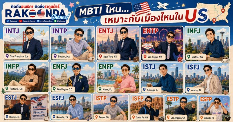 MBTI ไหน…เหมาะกับเมืองไหนในอเมริกา