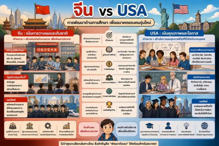 จีนเร่งเปิดศูนย์ฝึกทักษะ แล้วอเมริกาล่ะเป็นอย่างไร
