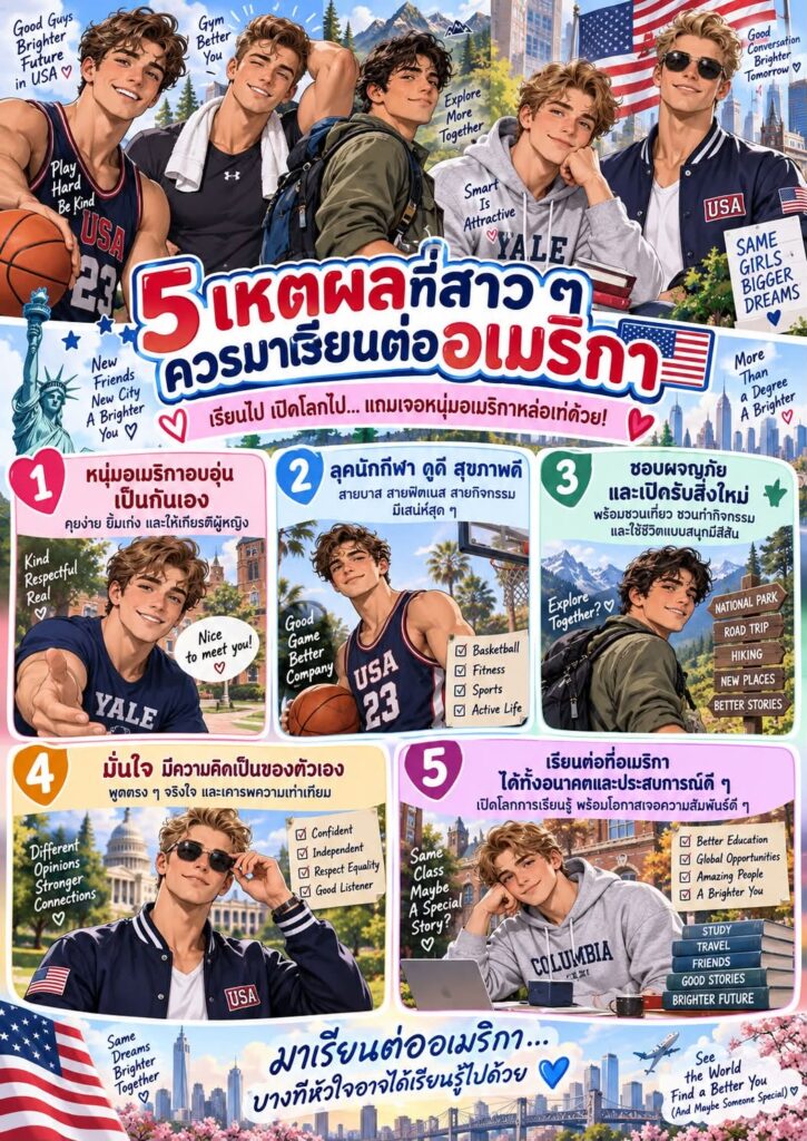 5 เหตุผลที่สาวๆ ควรมาเรียนต่ออเมริกา
